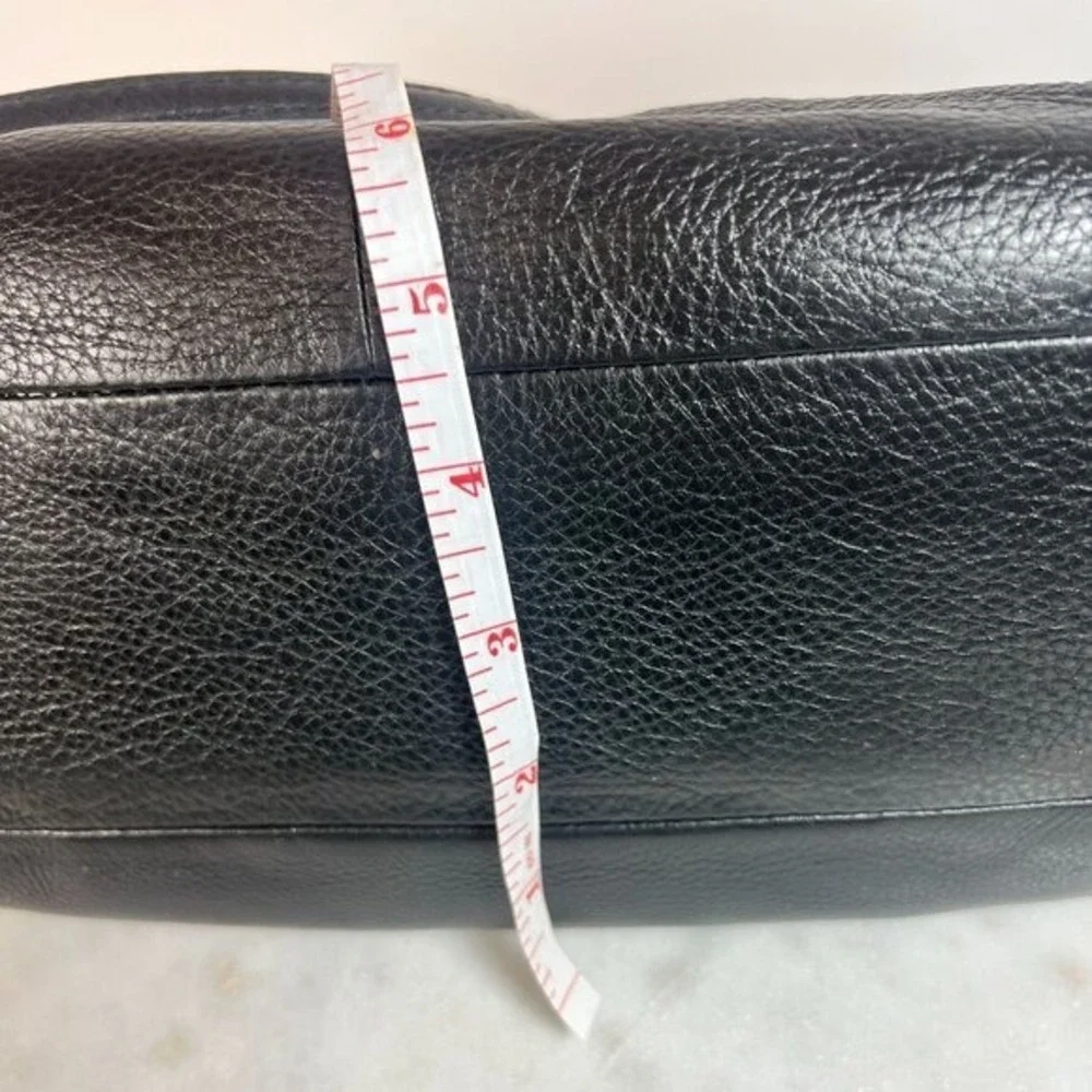 Coach Madison Black Leather Double‎ Zip Satchel Cross Body Bag Purse 2014